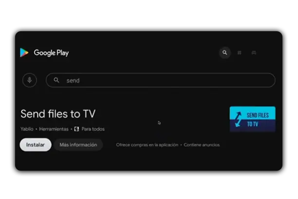 Descargue la aplicación Enviar archivos a TV